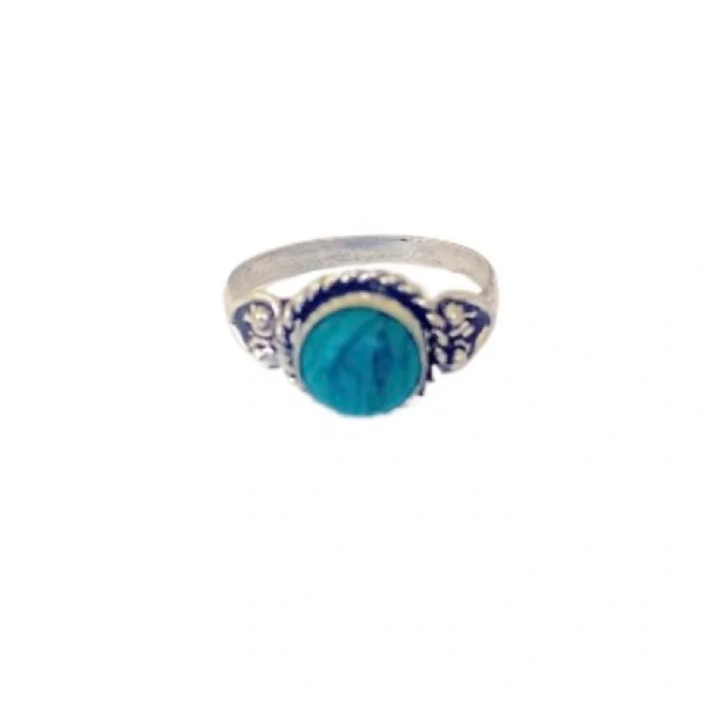 925 Turquoise Ring Size 9.5 - Picture 1 of 5